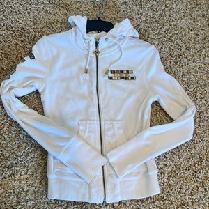 Royal Plush terry cloth zip up hoodie